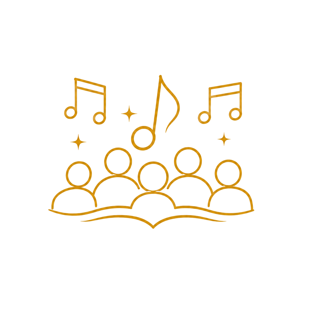 Illustration d’un chœur et de notes de musique